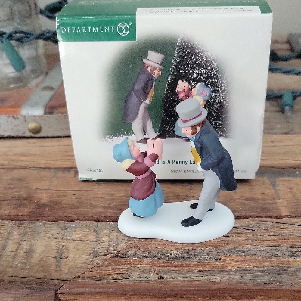 Department 56 Christmas Figurine A Penny Saved Is A Penny Earned 2003